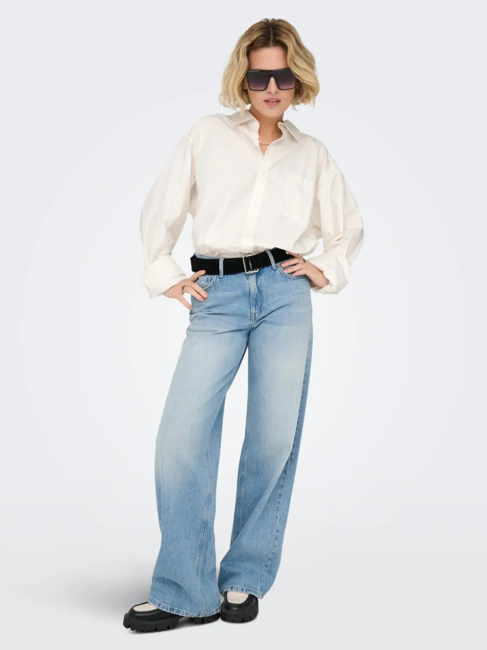 ONLMAYA Taille moyenne Wide Leg Fit Jeans