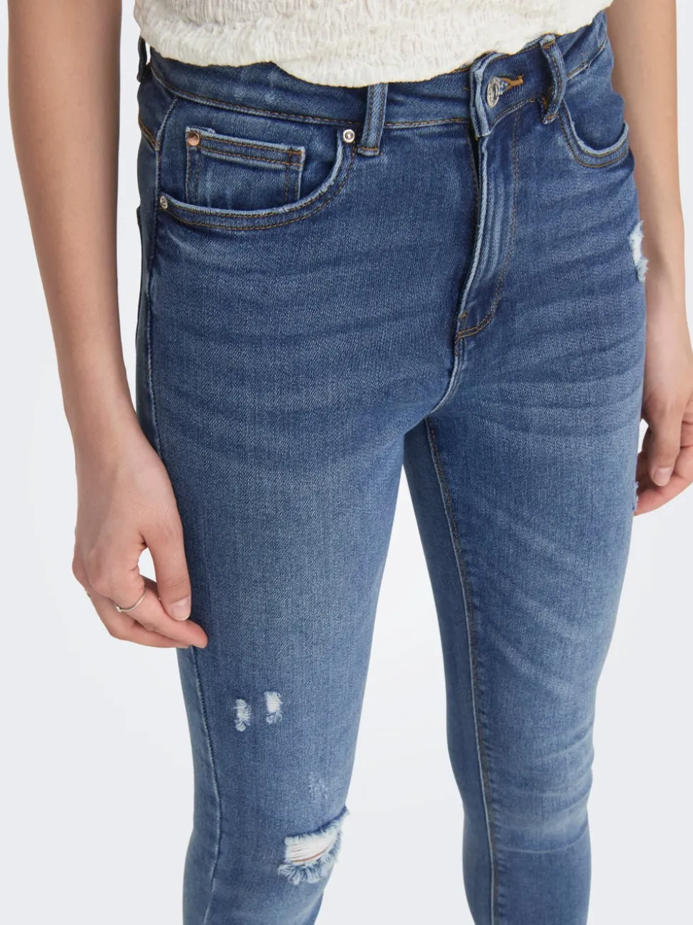 ONLMILA Taille haute Skinny Fit Longueur cheville Jeans