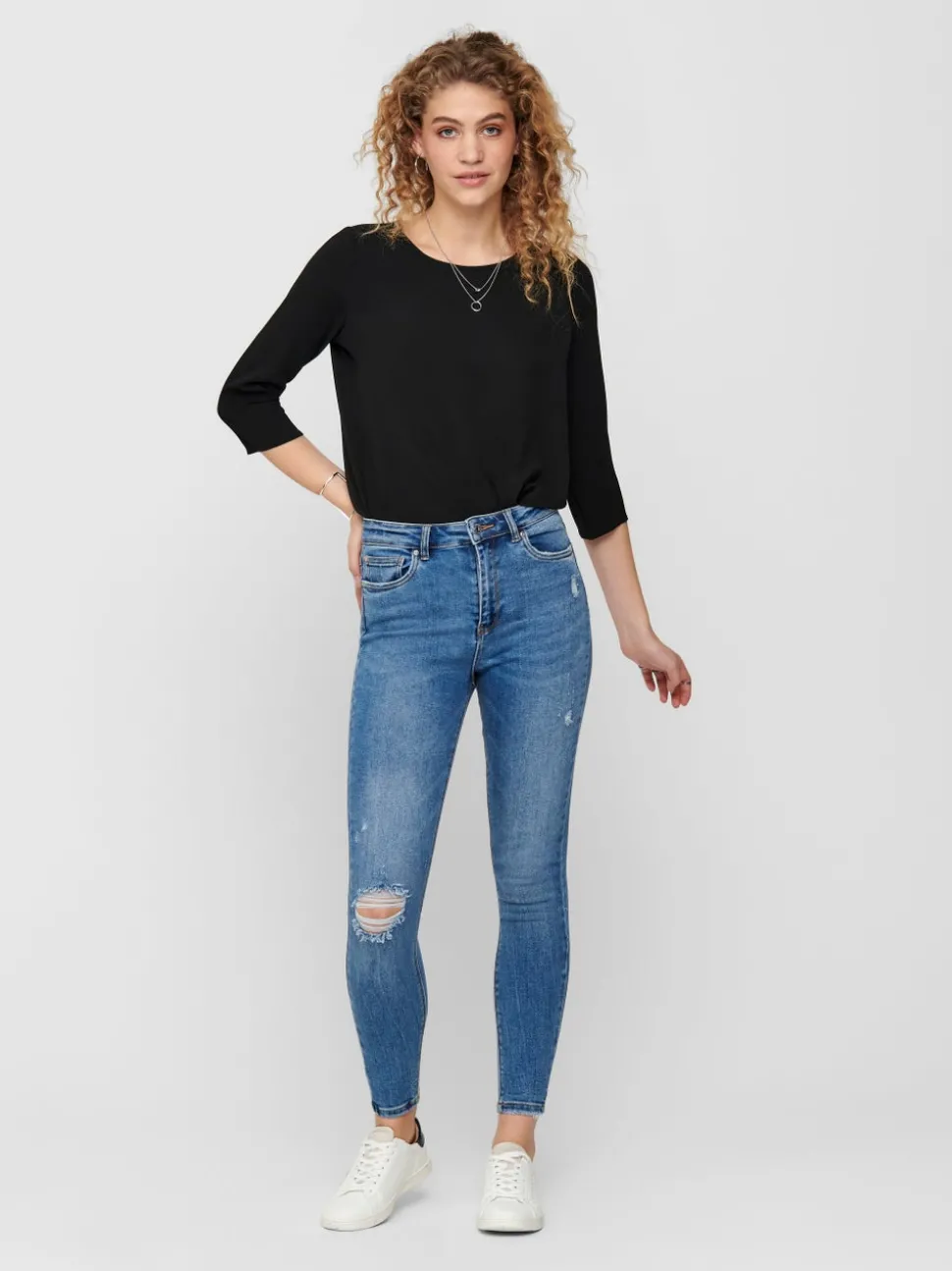 ONLMILA Taille haute Skinny Fit Longueur cheville Jeans