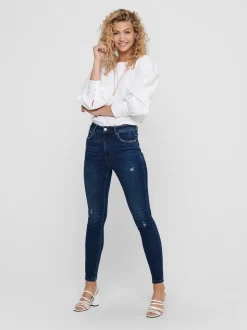 ONLMILA Taille haute Skinny Fit Longueur cheville Jeans