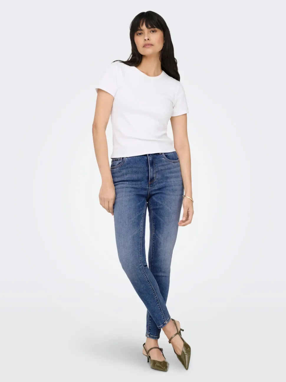 ONLMILA Taille haute Skinny Fit Longueur cheville Jeans