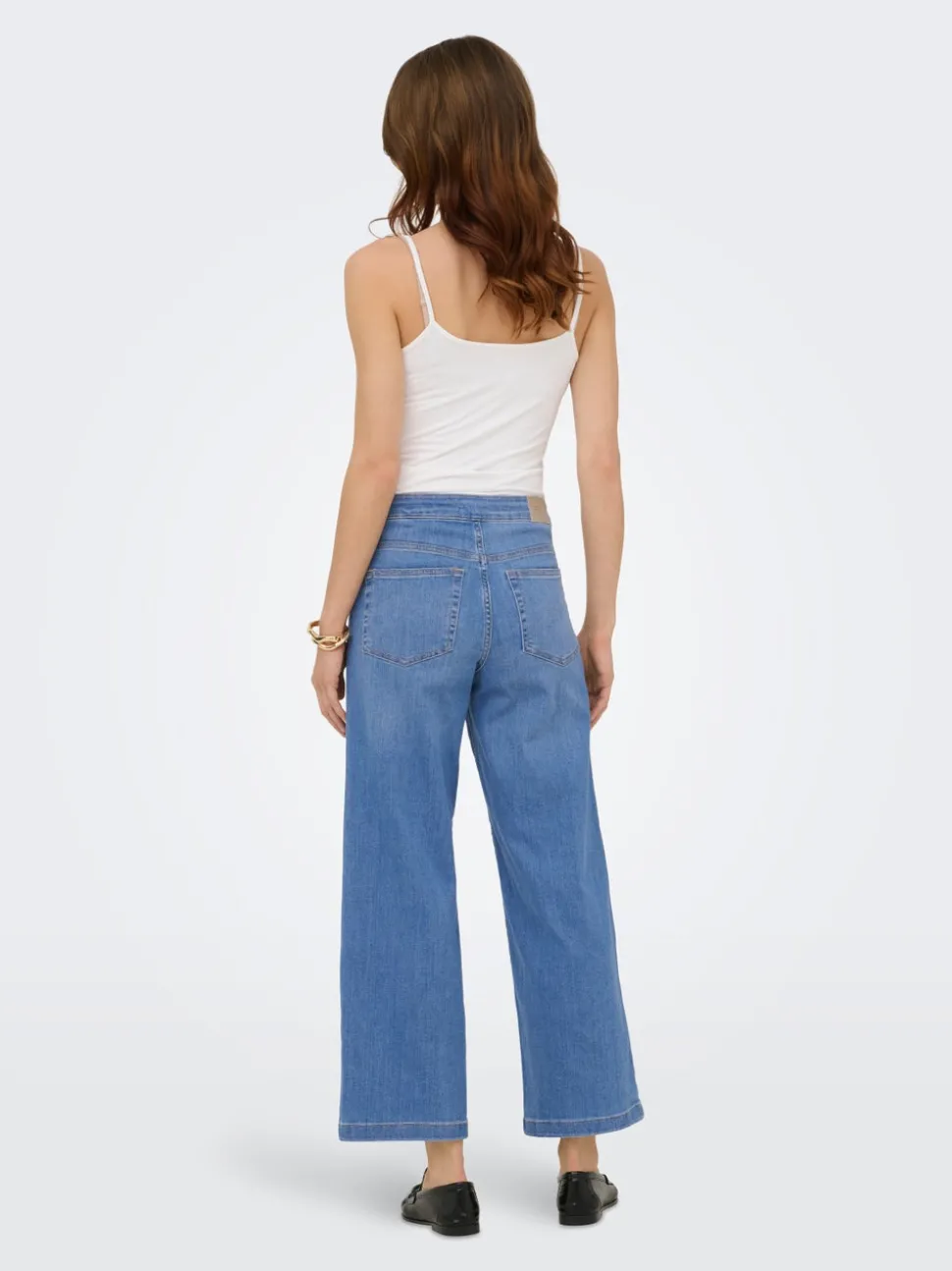 ONLNEW Taille haute Coupe large - Courte Court Jeans