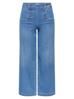 ONLNEW Taille haute Coupe large - Courte Court Jeans