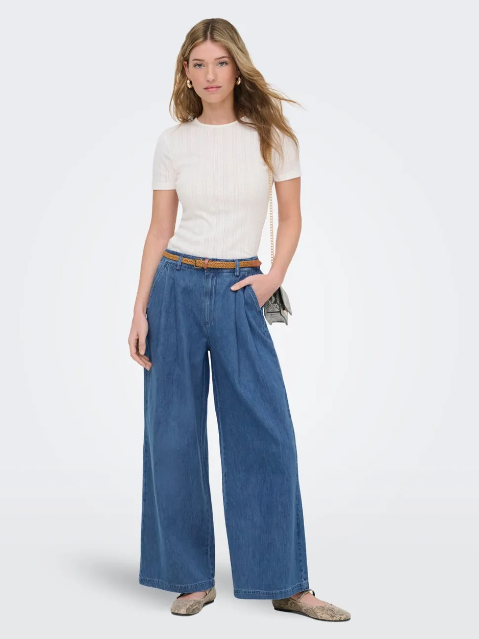 ONLNORRIE Taille haute Wide Leg Fit Jeans