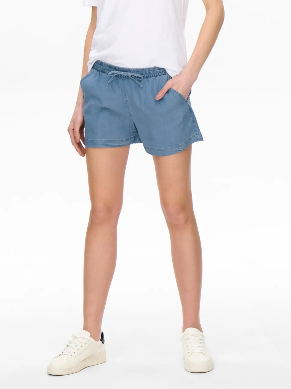 ONLPEMA Taille moyenne Relaxed Fit Short en denim