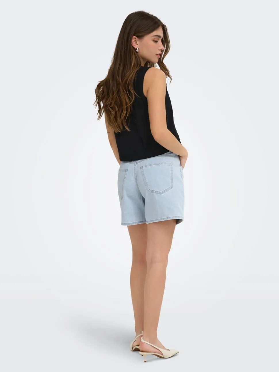 ONLPHINE Taille haute Regular Fit Short en denim