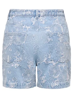 ONLPHINE-AUDE Taille haute Regular Fit Short en denim