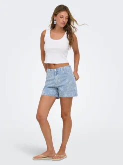 ONLPHINE-AUDE Taille haute Regular Fit Short en denim