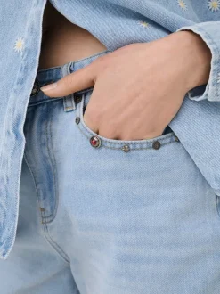 ONLPHINE Taille moyenne Regular Fit Short en denim