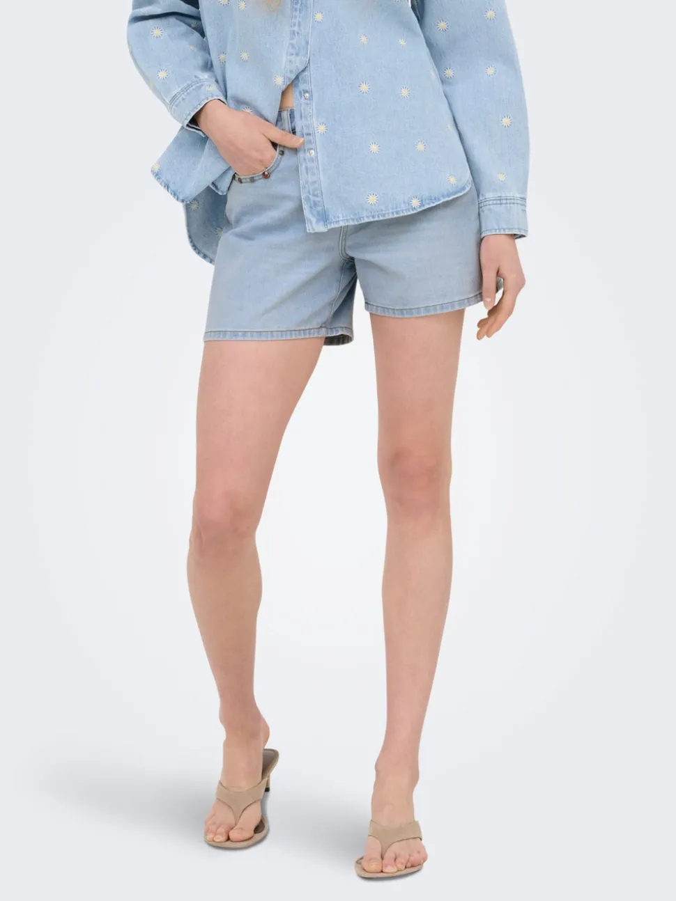 ONLPHINE Taille moyenne Regular Fit Short en denim