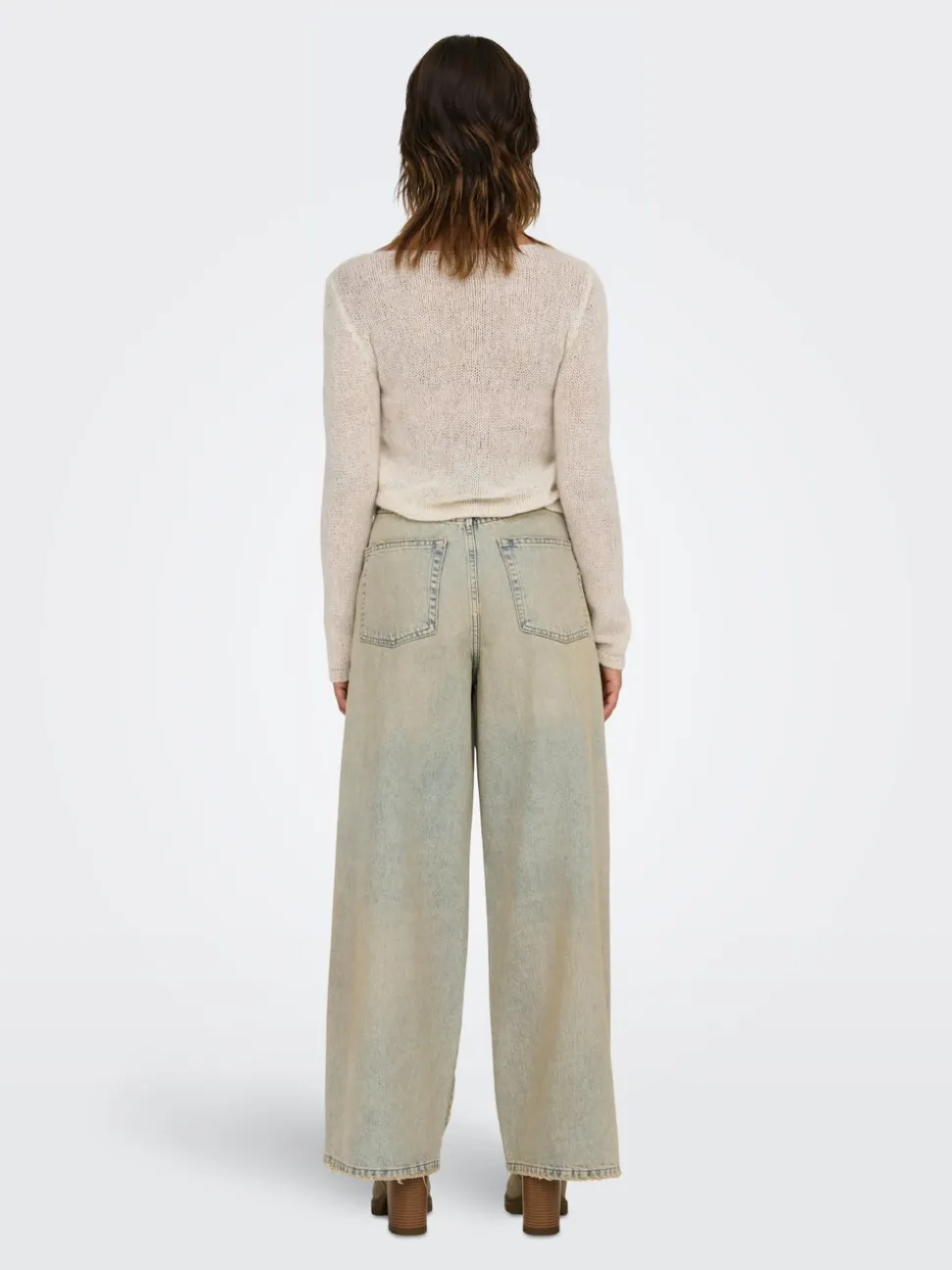 ONLPIPER-SONIC Taille haute Wide Leg Fit Jeans