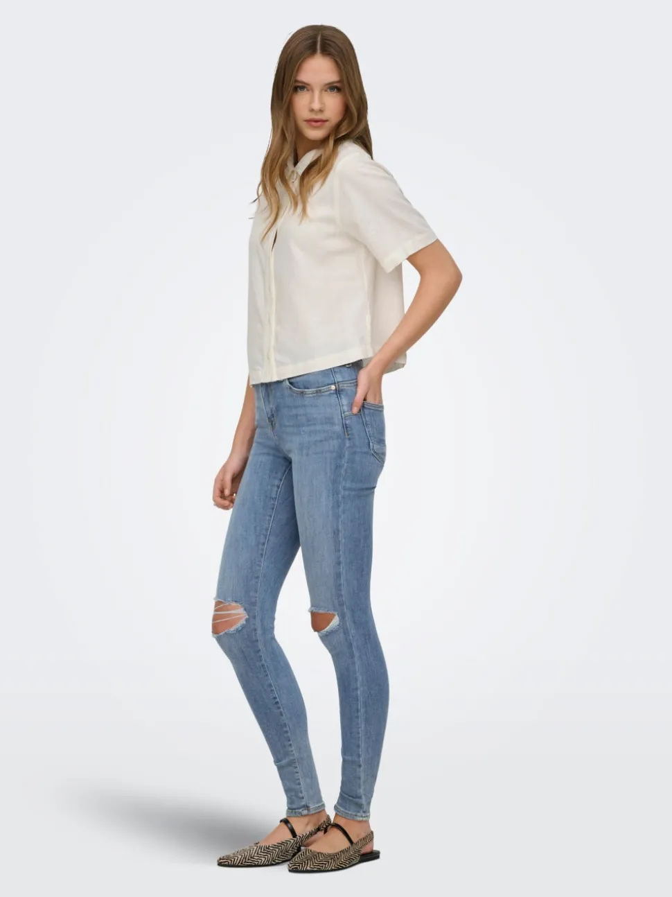 ONLPOWER Taille moyenne Skinny Fit Longueur cheville Jeans