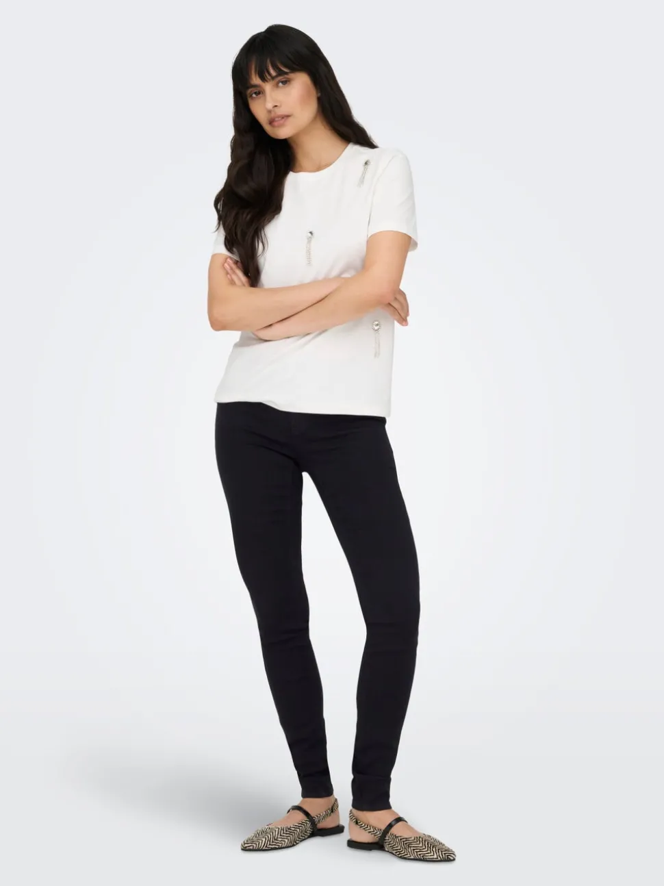 ONLRAIN Taille moyenne Skinny Fit Jeans