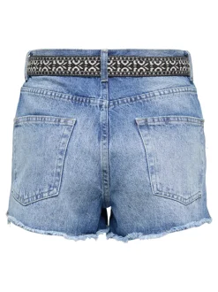 ONLROBYN Taille extra haute Straight Fit Short en denim
