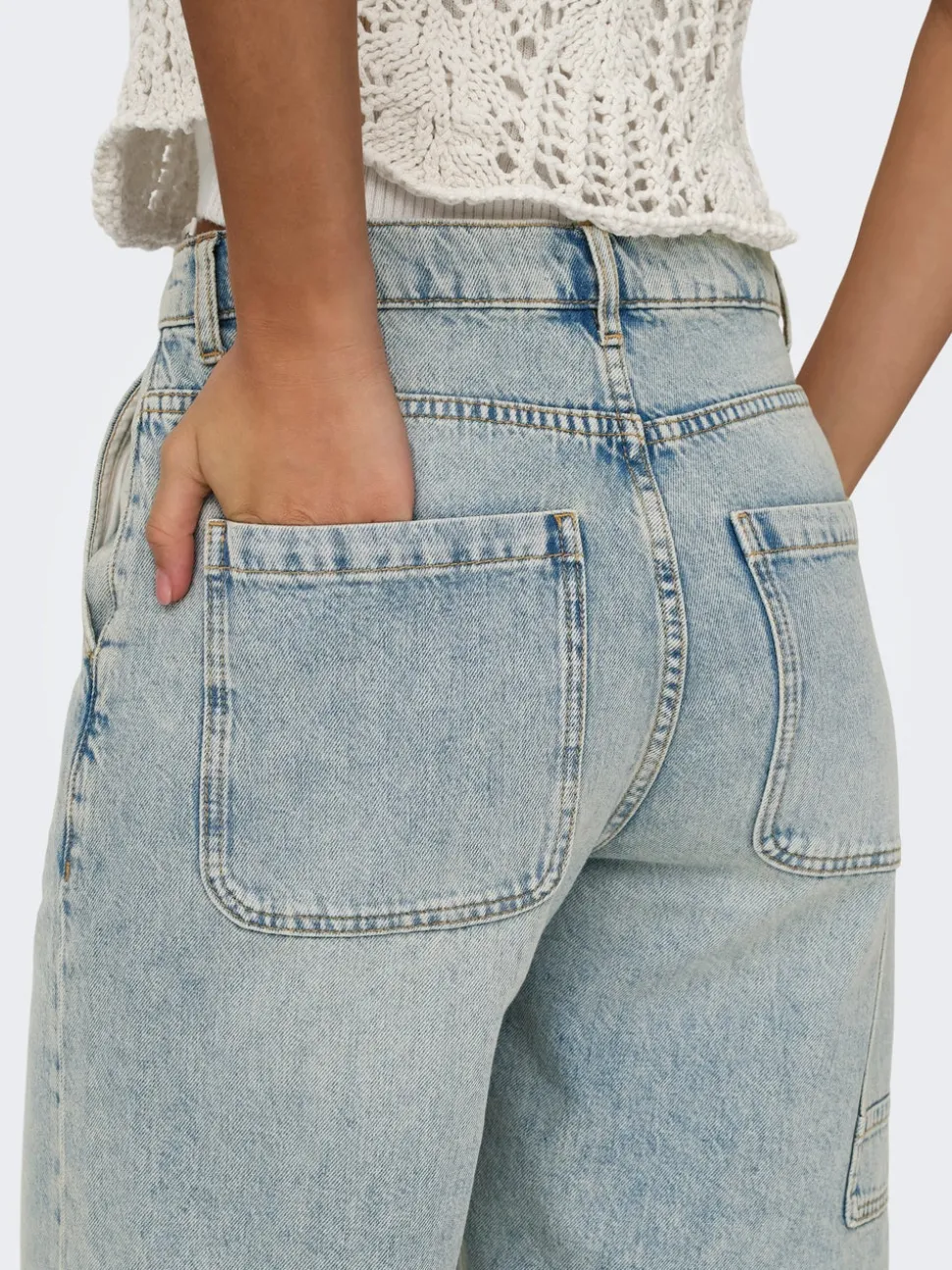 ONLRUTH Taille moyenne Loose Fit Short en denim
