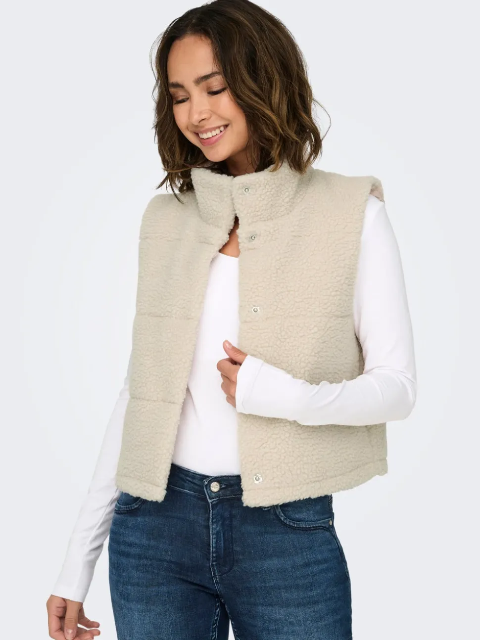 ONLSANDRA Gilet en peluche