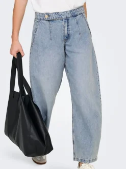ONLSAVONA Taille moyenne Coupe barrel Longueur cheville Jeans