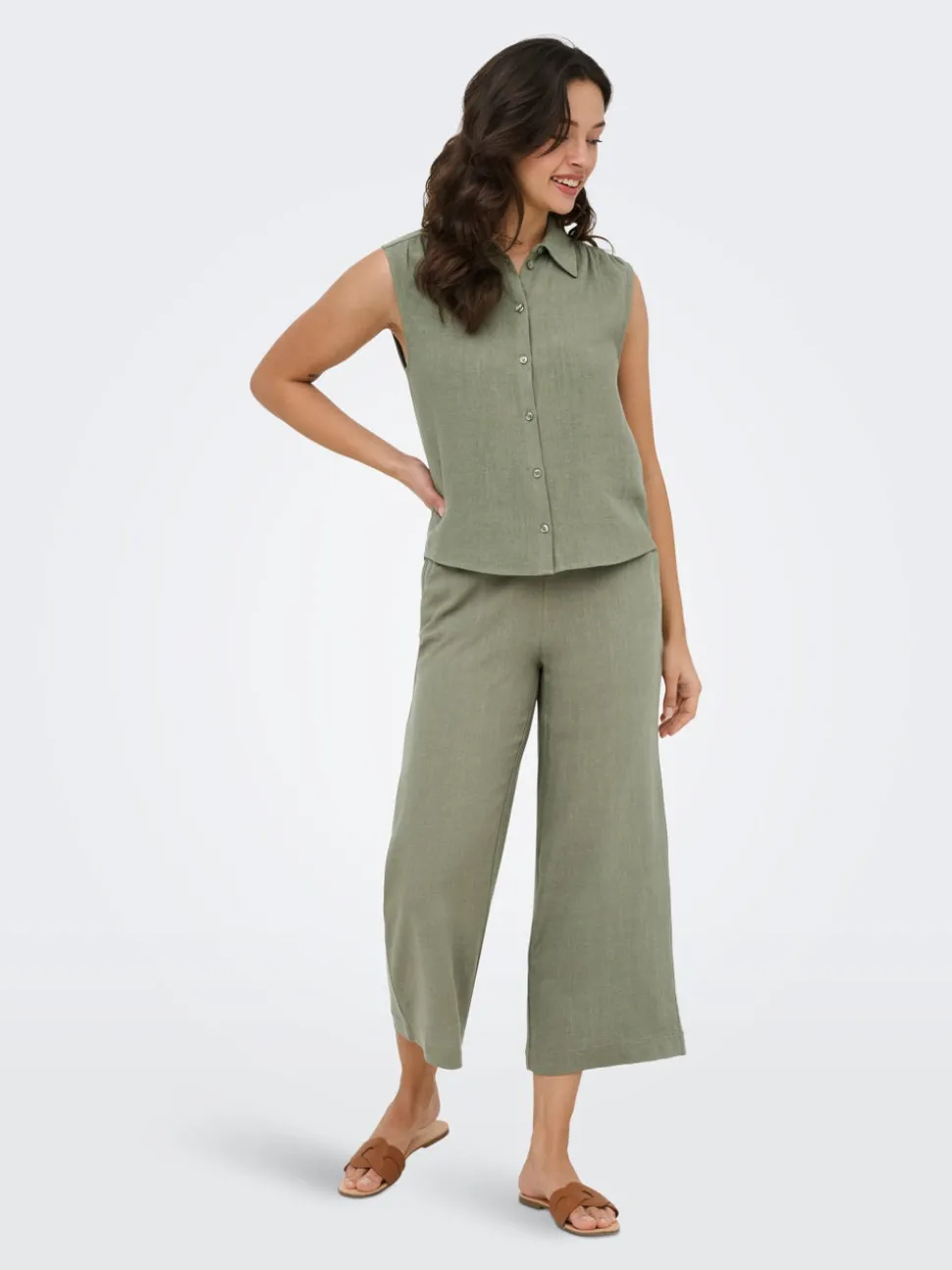 ONLSIESTA Cropped Fit Lin Jupe culotte