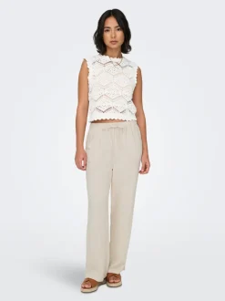ONLSIESTA Straight Fit Lin Pantalon
