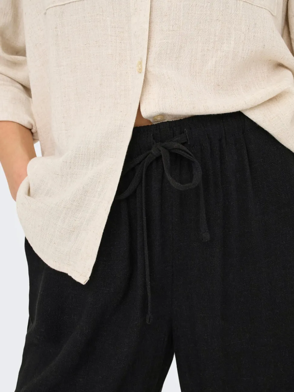 ONLSIESTA Straight Fit Lin Pantalon