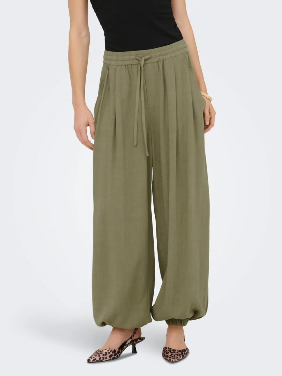 ONLSIESTA Wide Leg Fit Lin Pantalon à jambe large