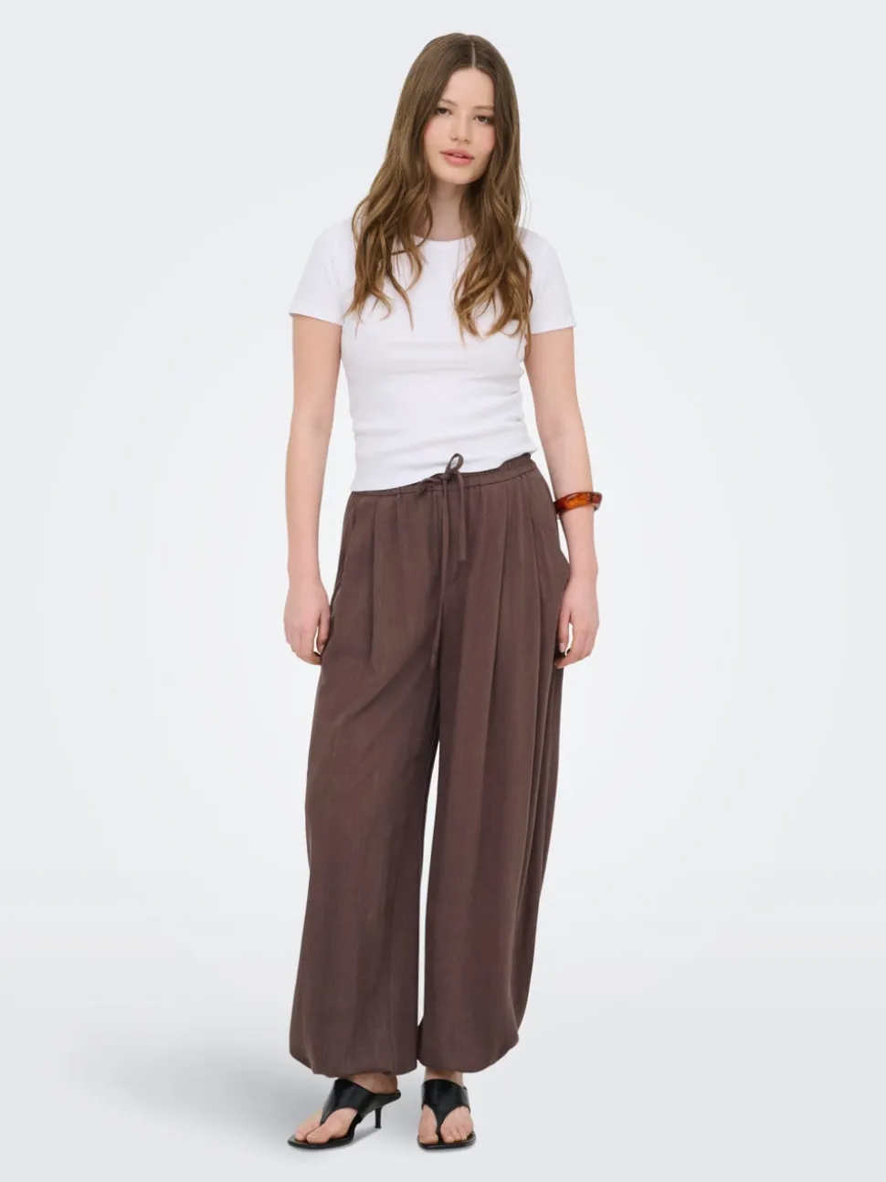 ONLSIESTA Wide Leg Fit Lin Pantalon à jambe large