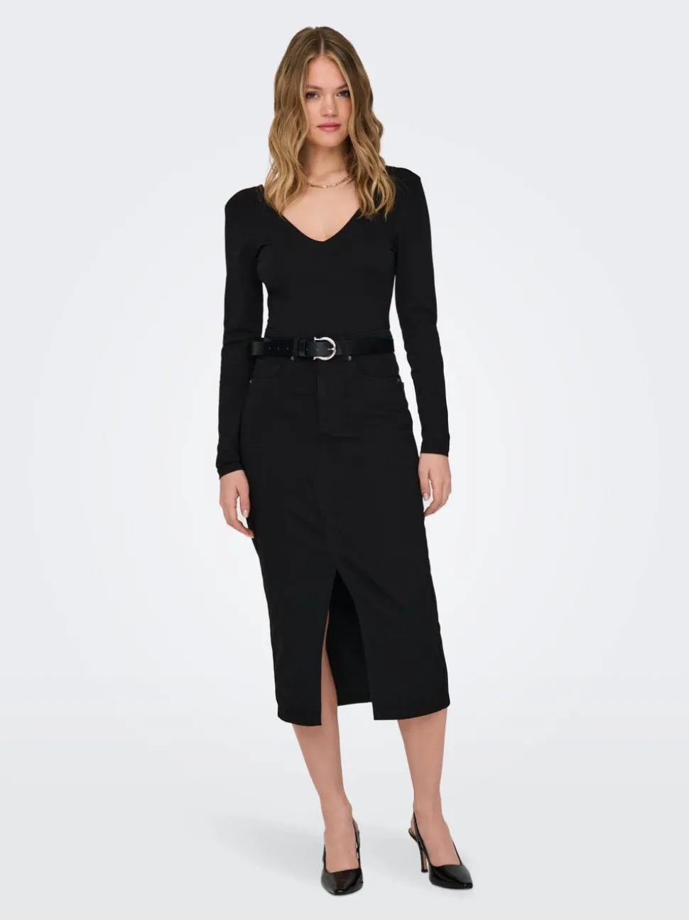 ONLSIRI Jean Jupe en denim Jupe midi
