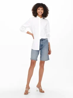 ONLSONNY Taille haute Regular Fit Short en denim