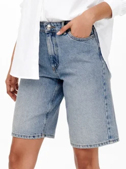 ONLSONNY Taille haute Regular Fit Short en denim
