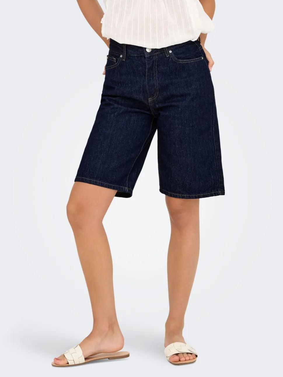 ONLSONNY Taille haute Regular Fit Short en denim