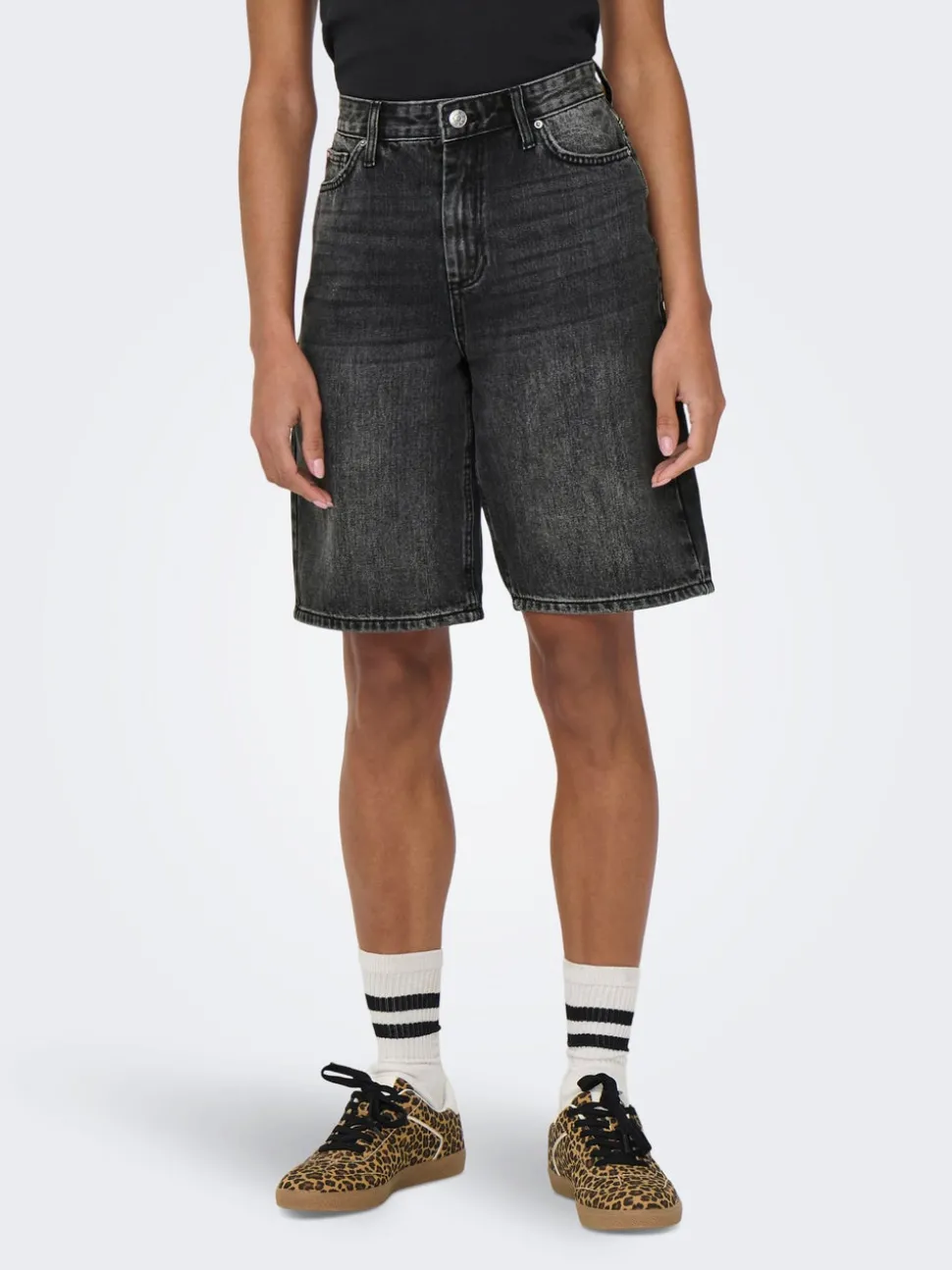 ONLSONNY Taille haute Regular Fit Short en denim
