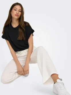 ONLTHYRA Comfort Fit Pantalon à jambe large