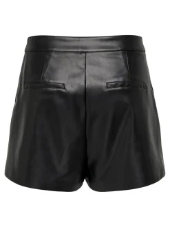 ONLTRICIA Taille moyenne Baggy Fit Short en cuir synthétique