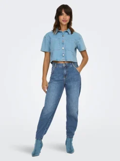 ONLTROY Taille haute Carrot Fit Longueur cheville Jeans