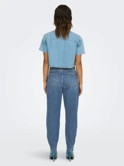 ONLTROY Taille haute Carrot Fit Longueur cheville Jeans