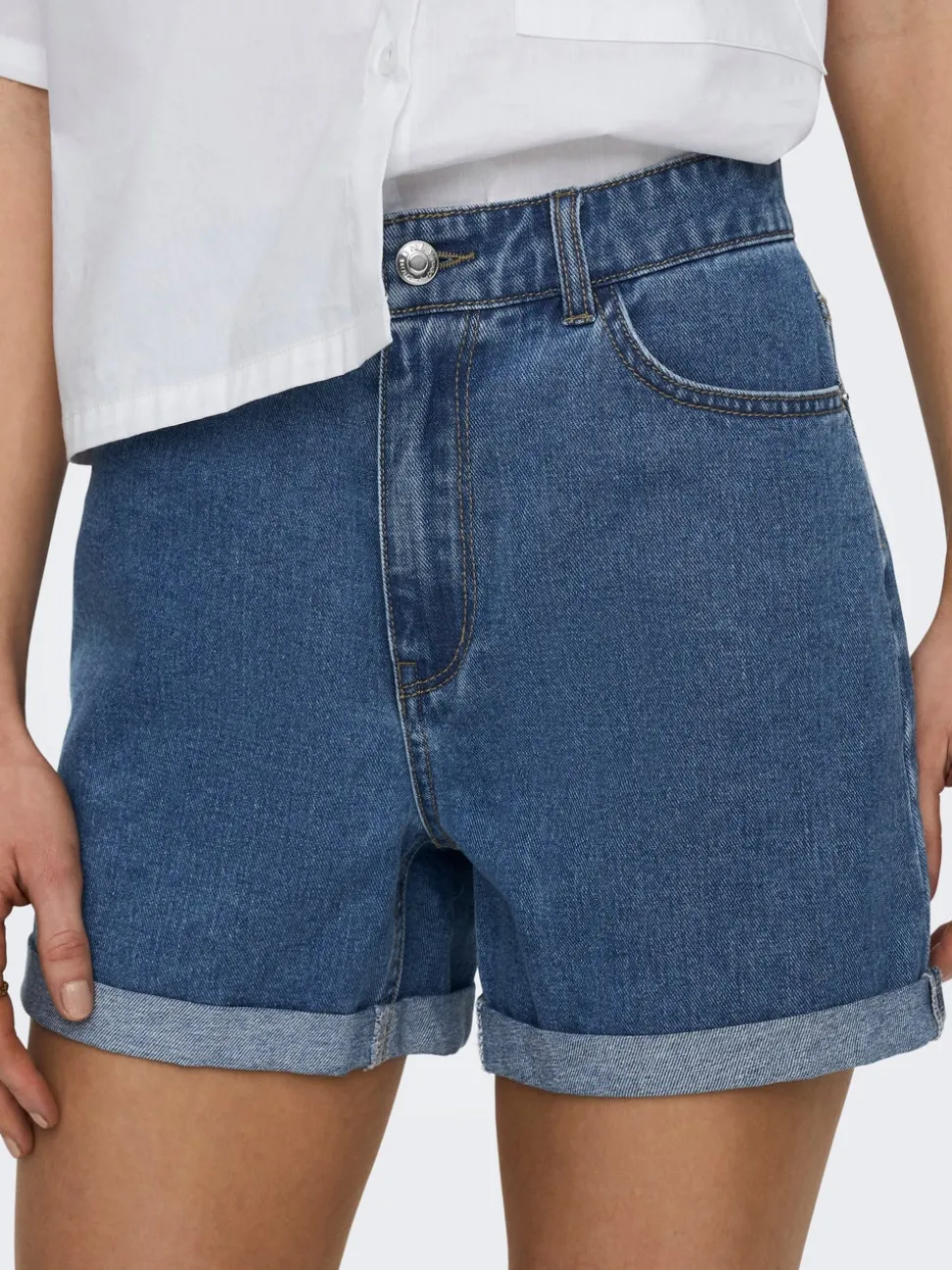 ONLVEGA Taille haute Regular Fit Short en denim
