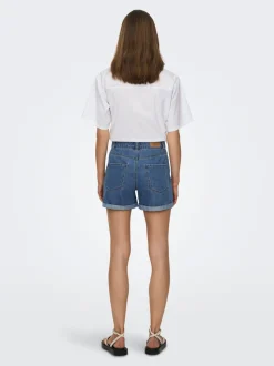 ONLVEGA Taille haute Regular Fit Short en denim
