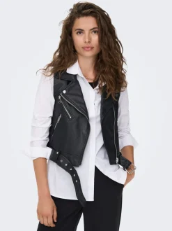 ONLVERA Veste en cuir synthétique