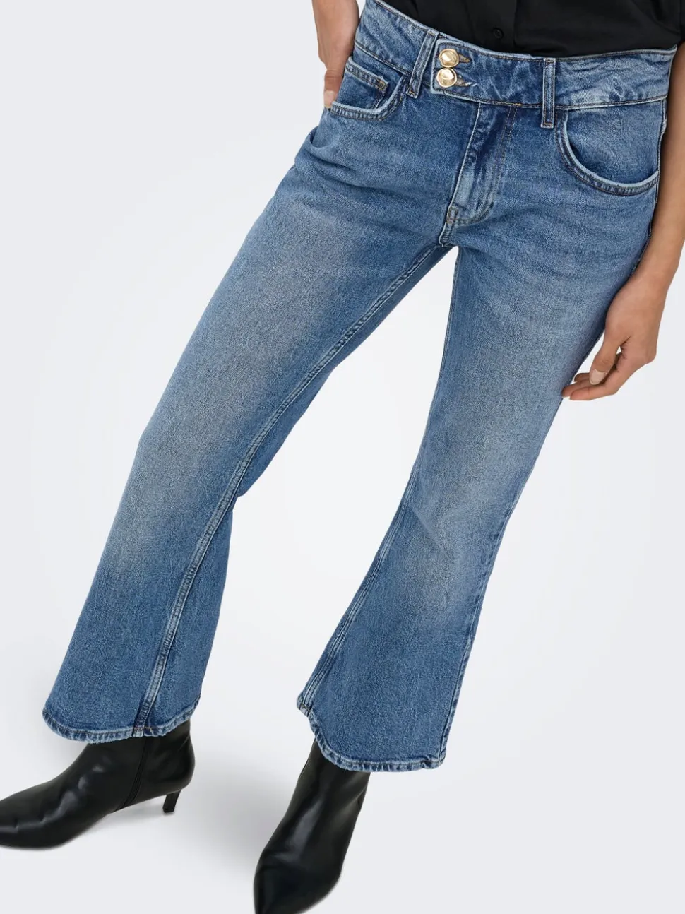 ONLVIOLET Taille haute Flared Fit Longueur cheville Jeans