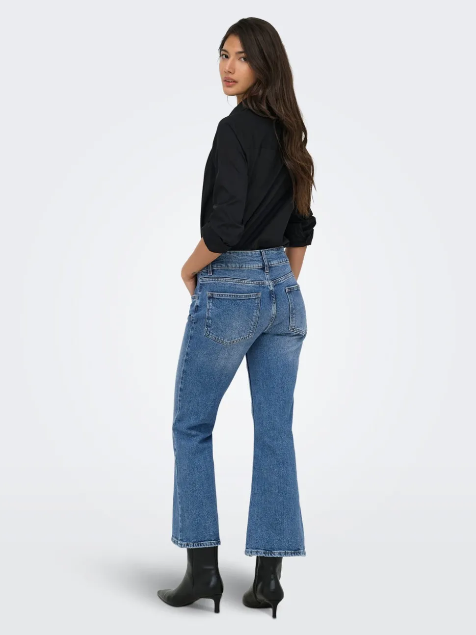 ONLVIOLET Taille haute Flared Fit Longueur cheville Jeans