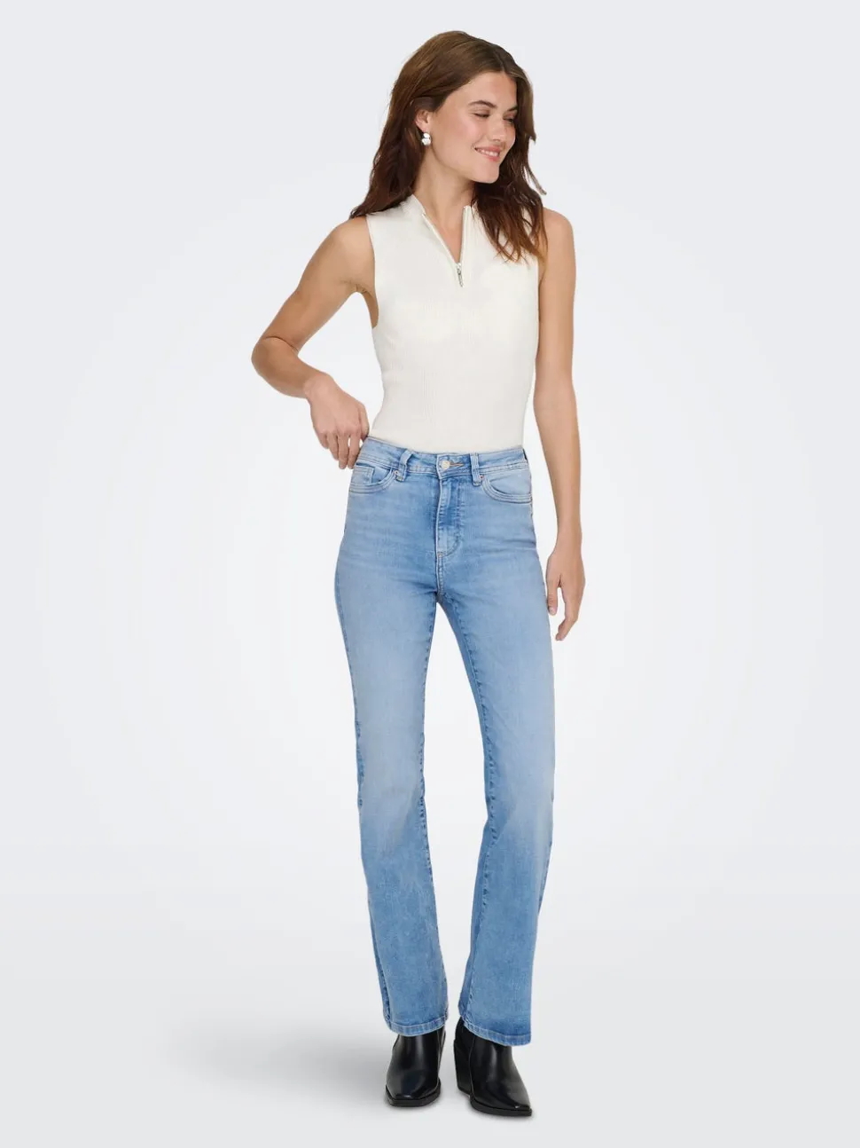 ONLWAUW Taille haute Flared Fit Jeans