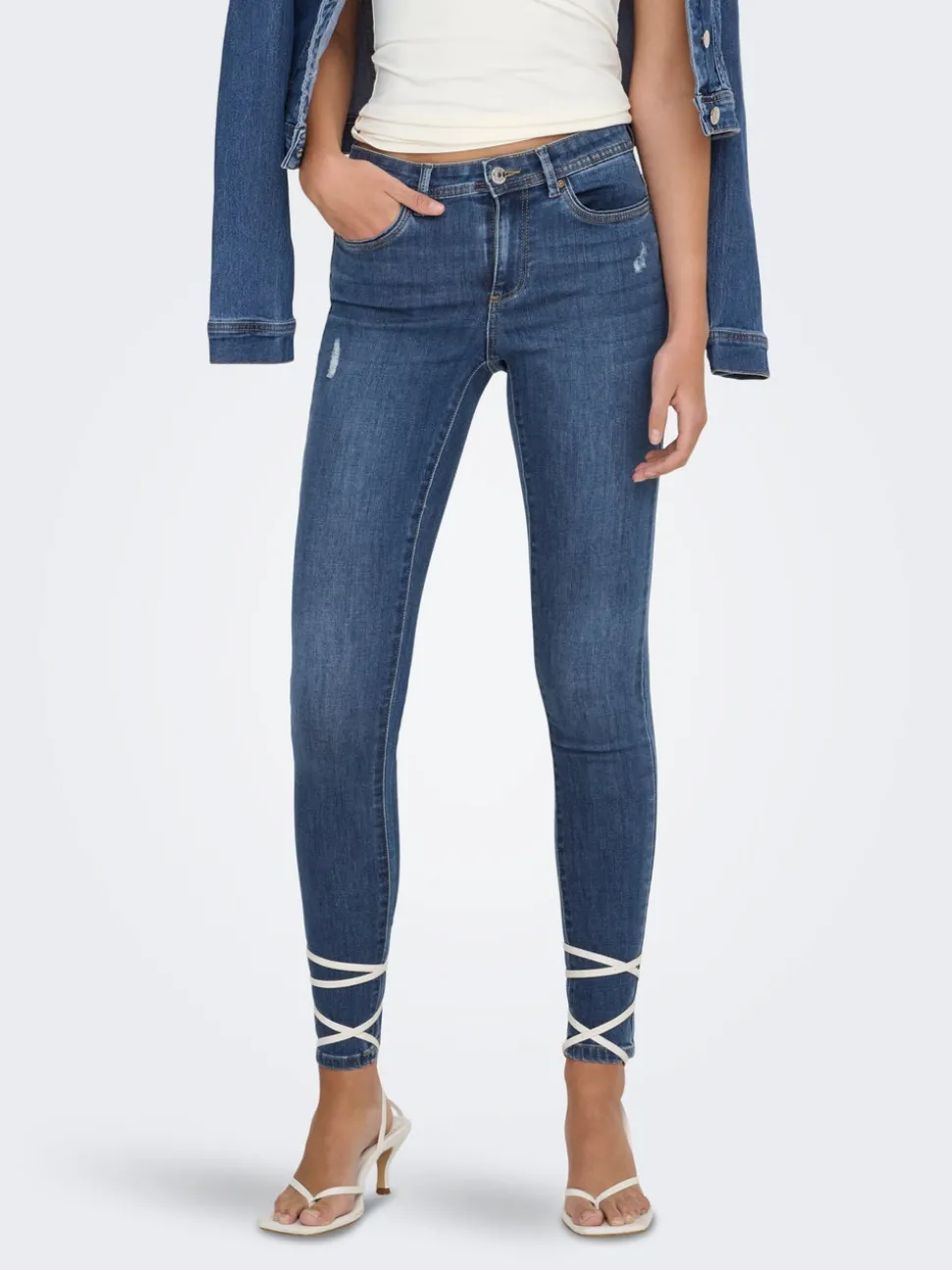 ONLWAUW Taille moyenne Skinny Fit Jeans