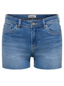 ONLWAUW Taille moyenne Regular Fit Short en denim