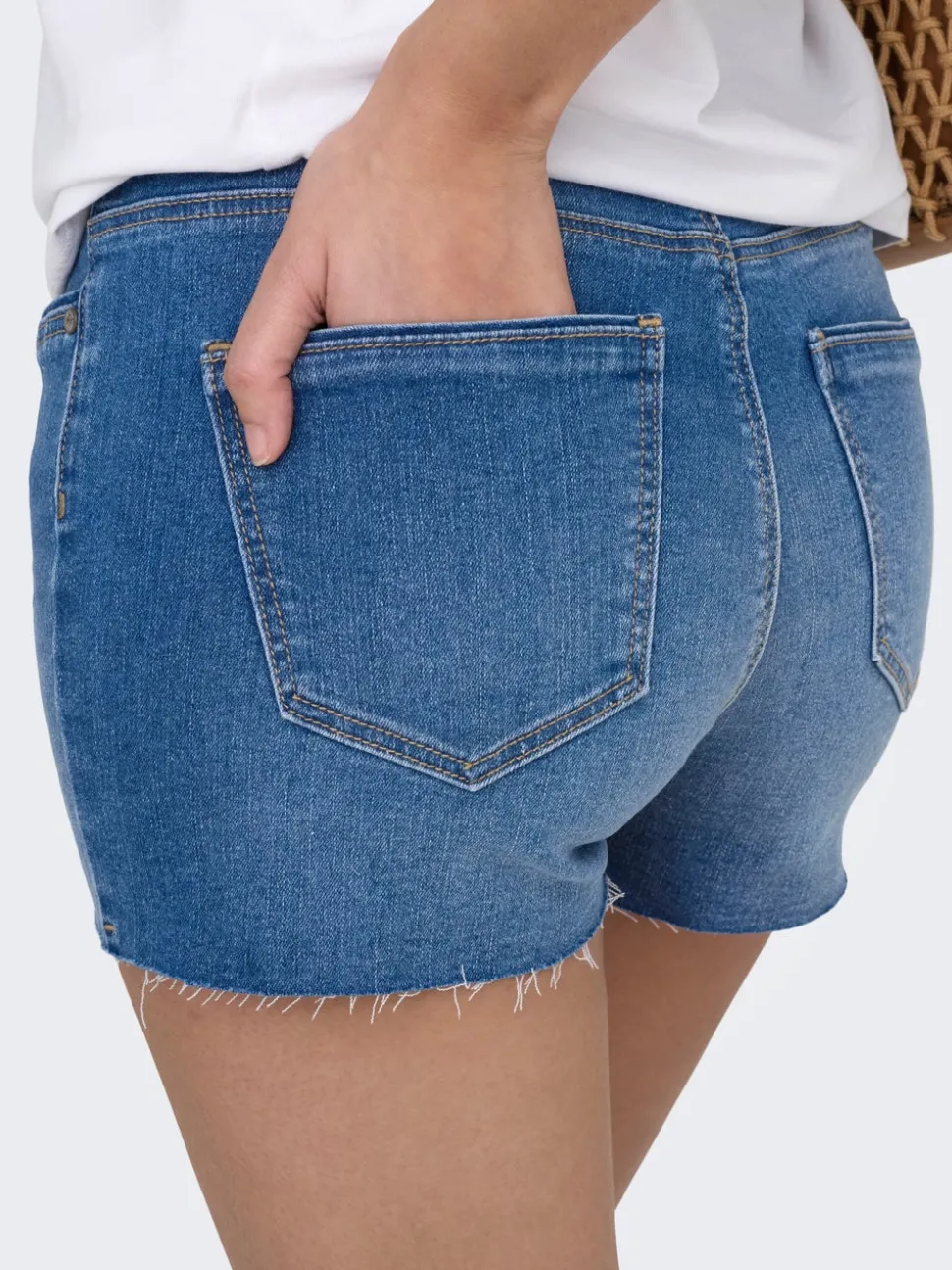 ONLWAUW Taille moyenne Regular Fit Short en denim