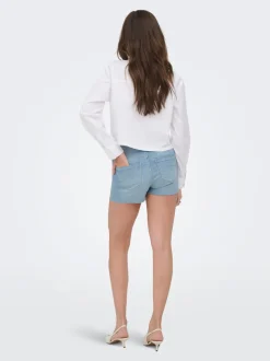 ONLWAUW Taille moyenne Regular Fit Short en denim