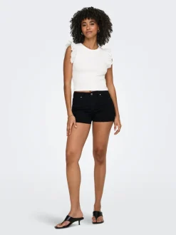 ONLWAUW Taille moyenne Regular Fit Short en denim