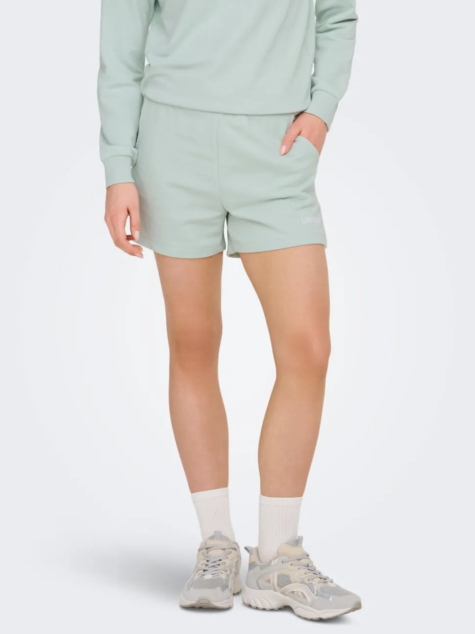 ONPCAVA Taille haute Loose Fit Short en molleton