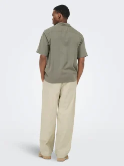 ONSDAVES Wide Leg Fit Lin Pantalon