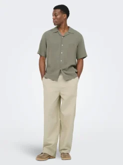 ONSDAVES Wide Leg Fit Lin Pantalon