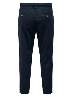 ONSLEO Tapered fit - Cropped Lin Pantalon chino